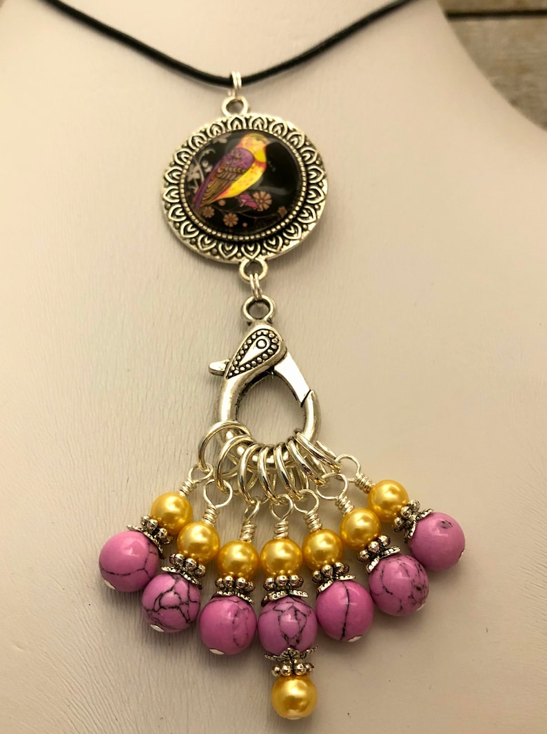 Adjustable Stitch Marker Necklace for Knitters Knitting Gift Etsy