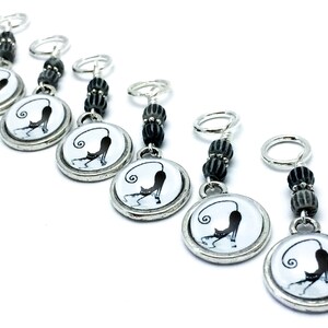 Cute Cat Stitch Markers for Knitting, Select Clasps for Crochet, Gifts for Knitter, Snag Free Rings, Pet Kitten, Animal Stitch Marker