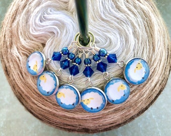 Fluffy Sheep Stitch Markers: Snag-Free Knitting Crochet Clasps