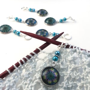Knitting Stitch Markers, Gift for Knitter, Crochet Stitch Marker Progress Keeper, Flowers, , Mother&#39;s Day Gift for KnitterMother&#39;s Day Gift