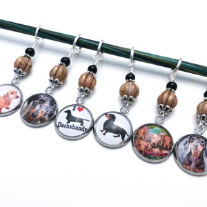 Dachshund Stitch Markers for Knitting or Crochet, Gift for Knitter, Weiner Dog Gifts, Snag Free Knitting Progress Keepers image 5