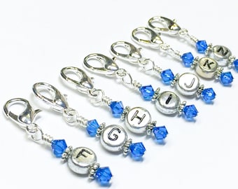 Customizable Letter Stitch Markers for Crochet, Removable Progress Keepers, Clasp Stitch Markers for Crochet Projects