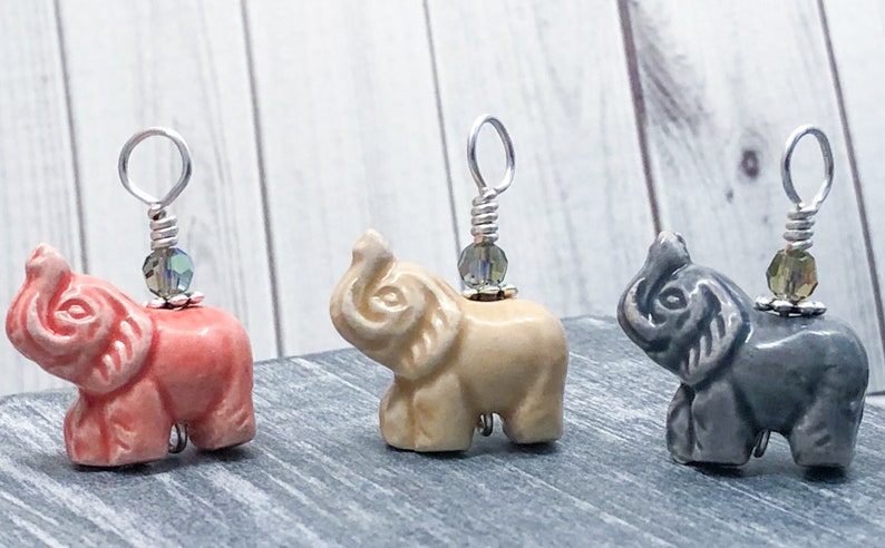 Snag Free Gifts for Knitter Elephant Stitch Markers for Knitting with Anti Tarnish Wire