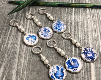 Flower Stitch Markers for Knitting, Progress Keepers, Snag Free Knitting Markers, Gifts for Knitter, Crochet Stitch Marker