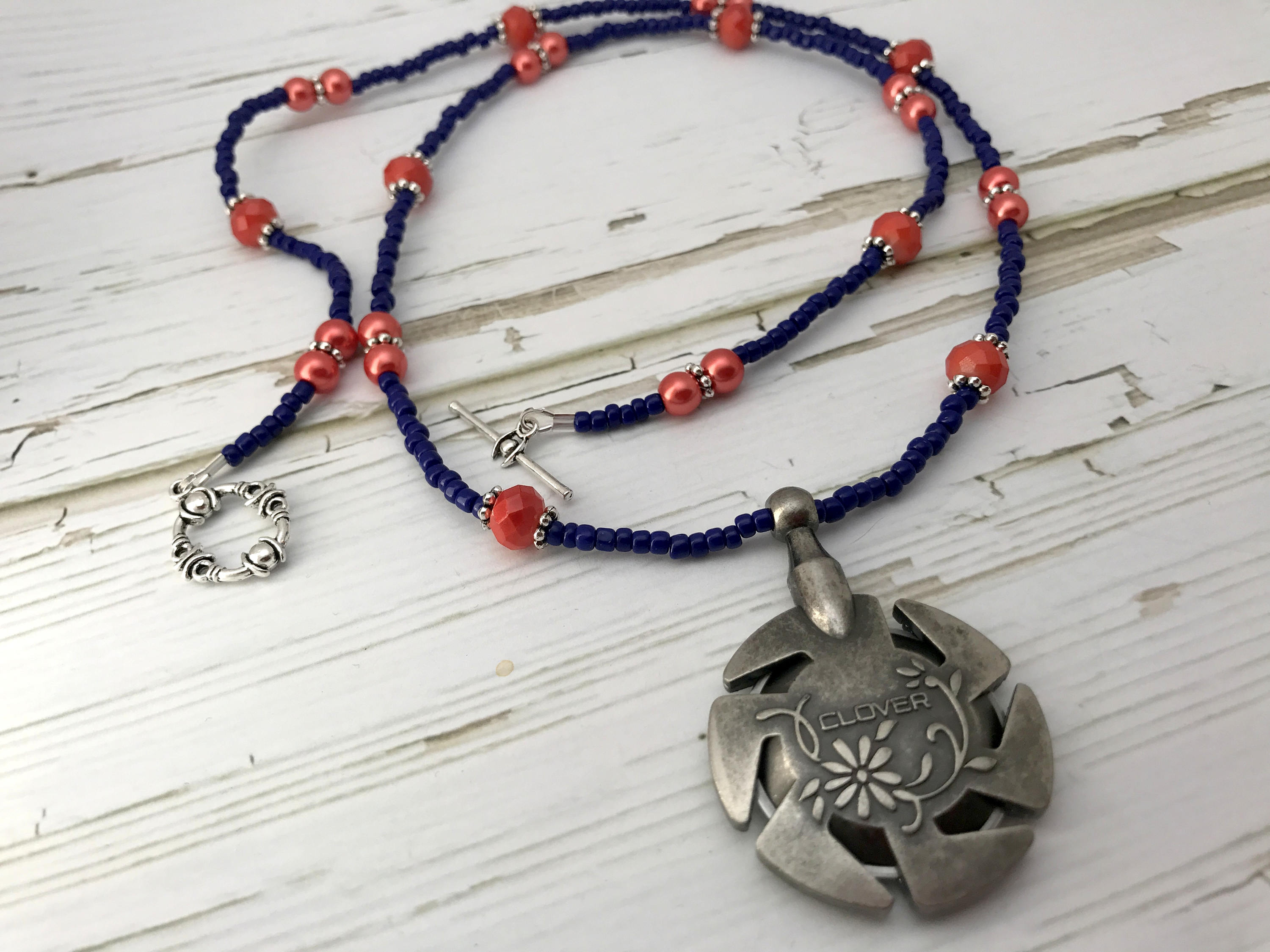 Yarn Cutter Pendant Necklace Gift for Knitters Beaded Cutter Etsy