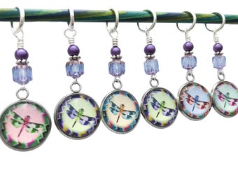 Dragonfly Stitch Markers for Knitting, Select Clasps for Crochet, Progress Keepers, Birthday Gift for Knitter