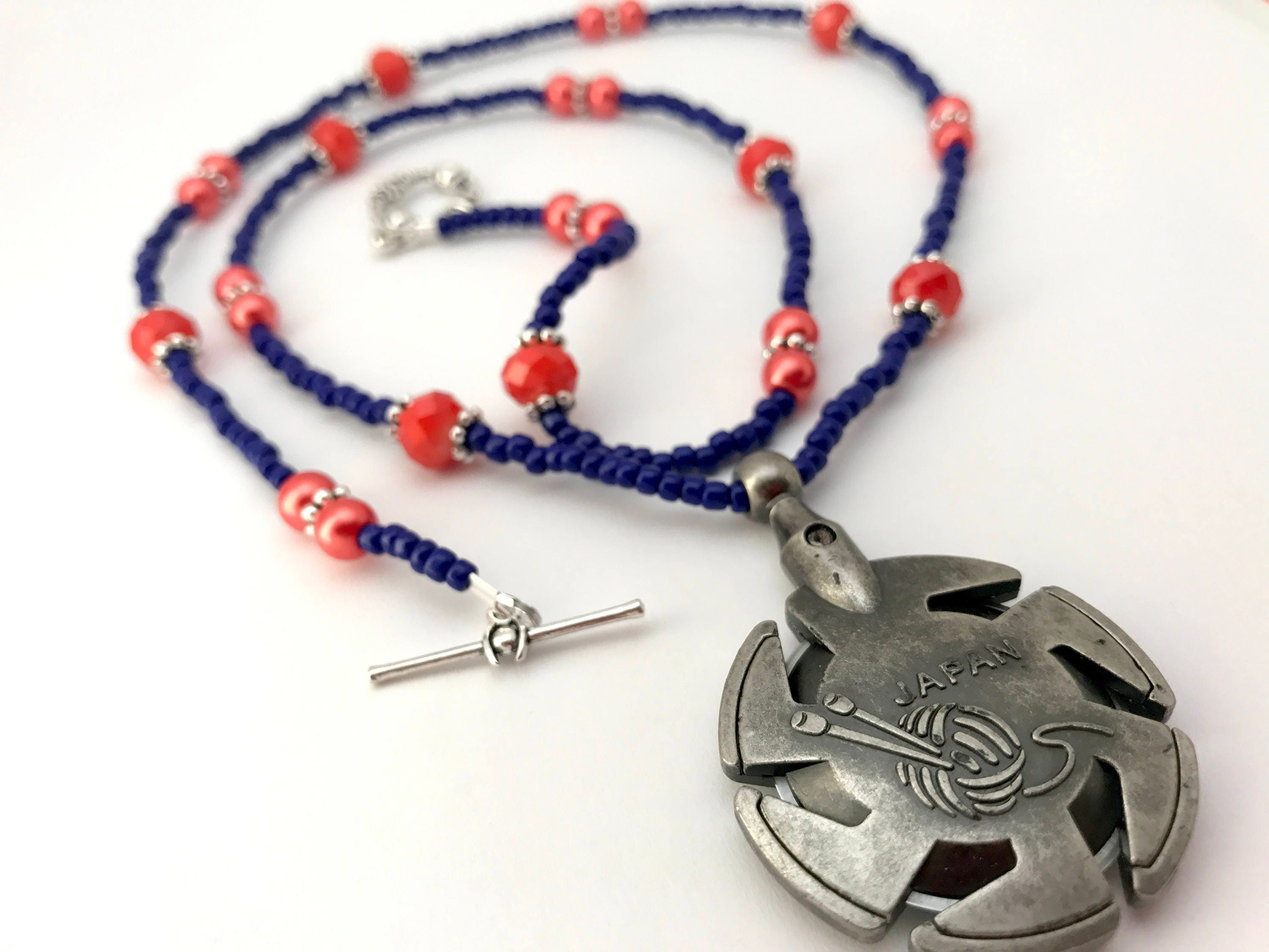 Yarn Cutter Pendant Necklace Gift for Knitters Beaded Cutter Etsy