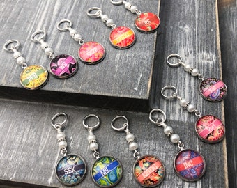 Knitting Stitch Markers: Paisley Knitting Instruction Rings
