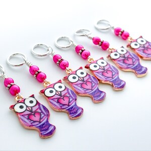 Owl Stitch Markers for Knitting, Crochet Stitch Marker, Gifts for Knitter, Mother&#39;s Day Gift for Knitter