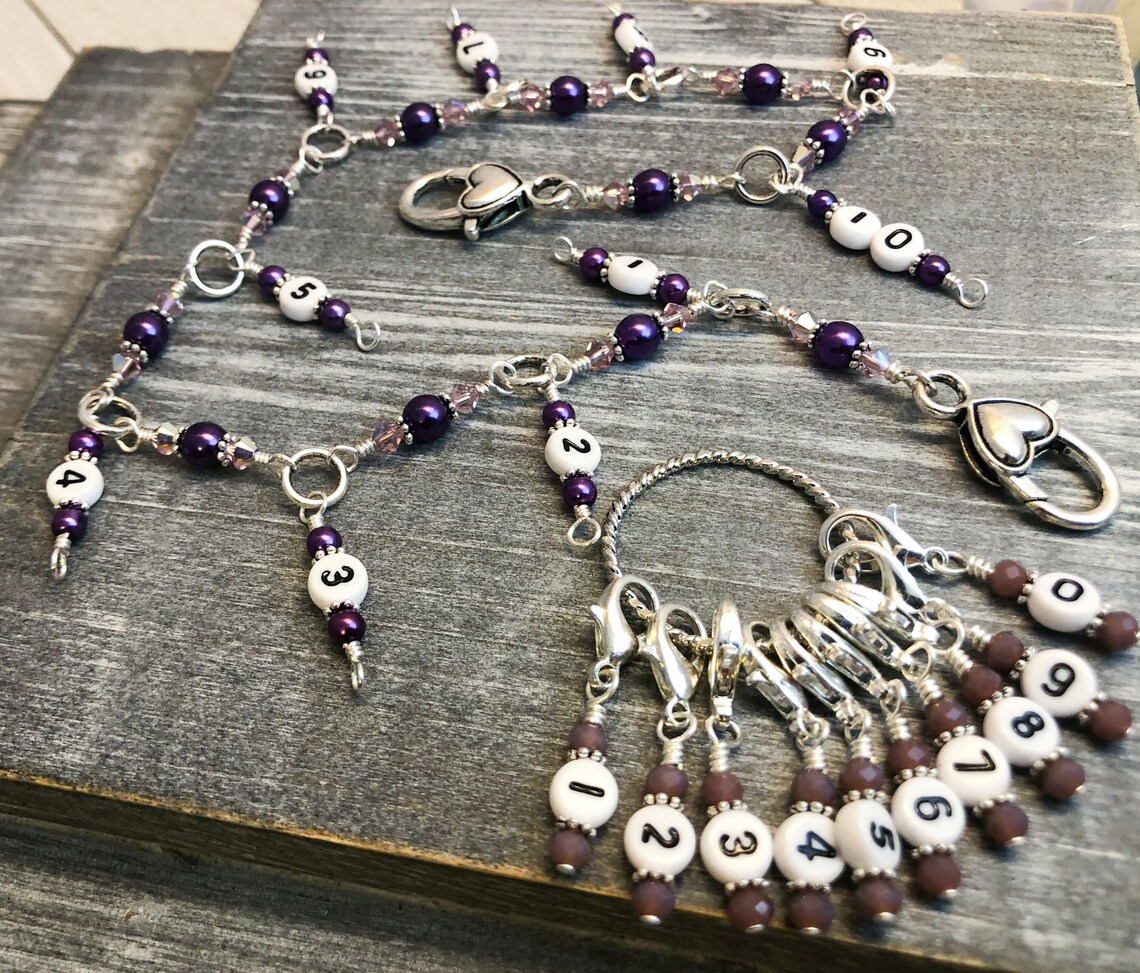 Knitting Row Counter Chain for Knitters Knitting Gift for | Etsy