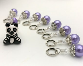 Panda Bear Stitch Marker Set | Gifts for Knitters | Snag Free Knitting Markers, Mother's Day Gift for Knitter