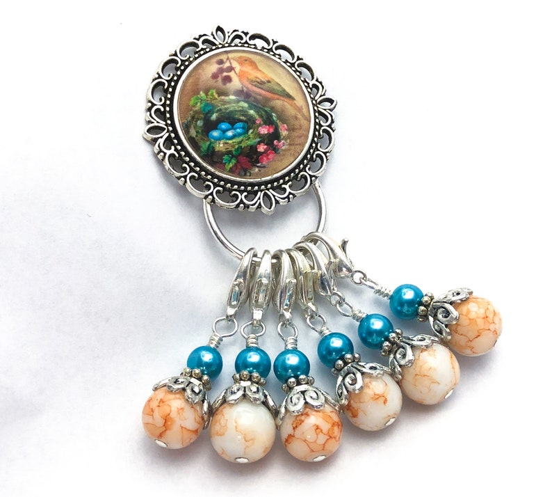 Removable Stitch Markers and Brooch Holder for Etsy