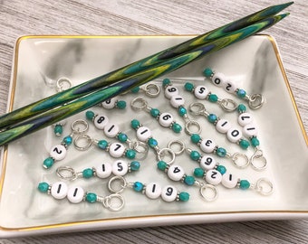 Number Stitch Markers: Knitting Crochet Row Counters