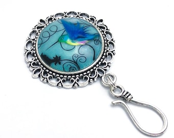 Hummingbird Magnetic Portuguese Knitting Pin | Gift for Knitters | Matching Stitch Markers, Mother's Day Gift for Knitter