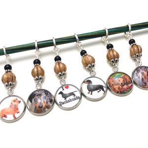 Dachshund Stitch Markers for Knitting or Crochet, Gift for Knitter, Weiner Dog Gifts, Snag Free Knitting Progress Keepers image 7