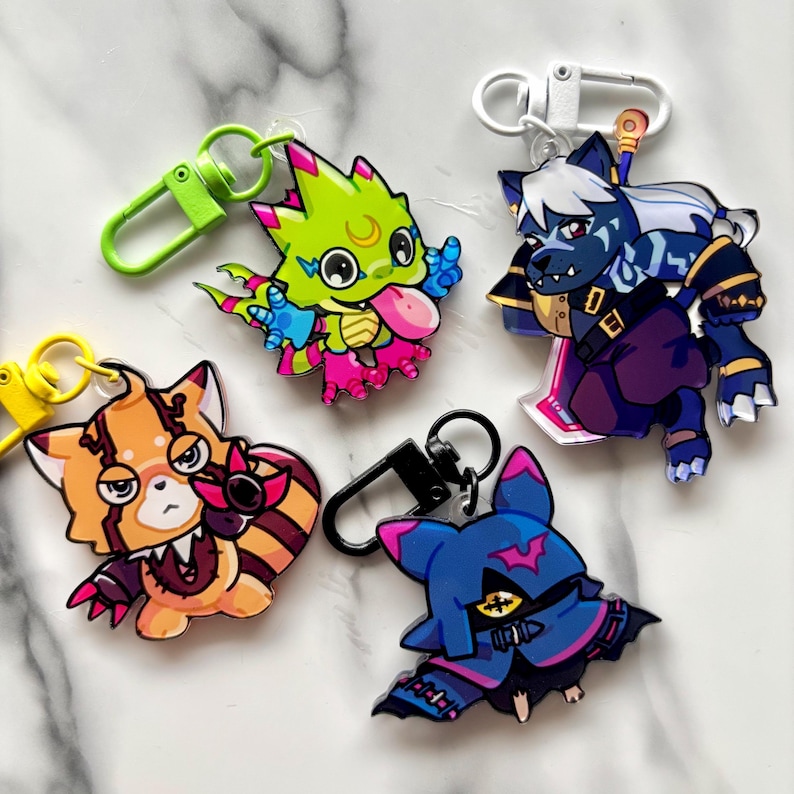 Digimon Beatbreak Keychain - Borderless Acrylic Digital Monster charm image 2