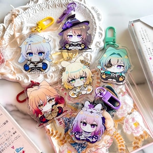 Honkai Star Rail Amphoreus Keychain Charms: Mydei, Phainon, Castorice, Honaki, Anaxa, Aglaea, The Herta