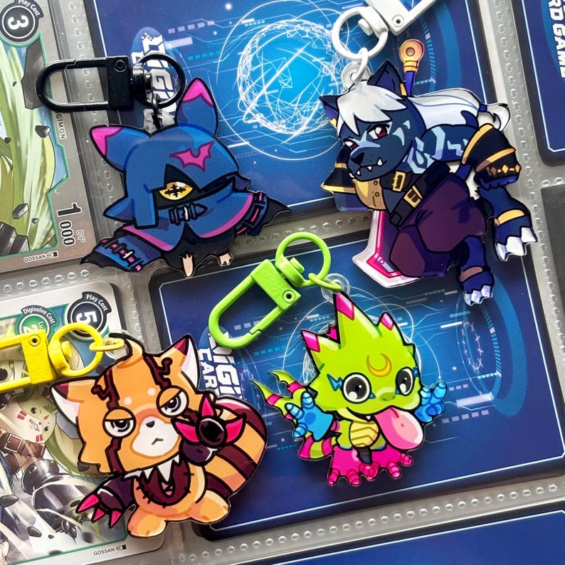 Digimon Beatbreak Keychain - Borderless Acrylic Digital Monster charm image 1