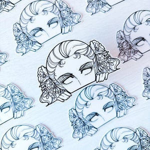 Carmilla la vampire - Sticker manga anime rétro vintage - Ayumi Himekawa : Masque en verre