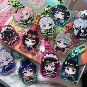 Zenless Zone Zero Keychains - ZZZ Charms: Lycaon, Grace, Ellen, Wise, Belle, Billy, Seth, Jane Doe, Nicole, Anby, Hoshimi Miyabi
