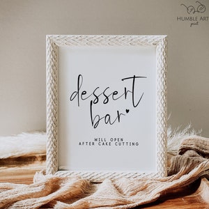 Dessert Bar Sign, Printable Dessert Table Sign, Dessert Table Decor, Cake Table Sign, Bridal Shower Dessert Table Sign,  Wedding Table Signs