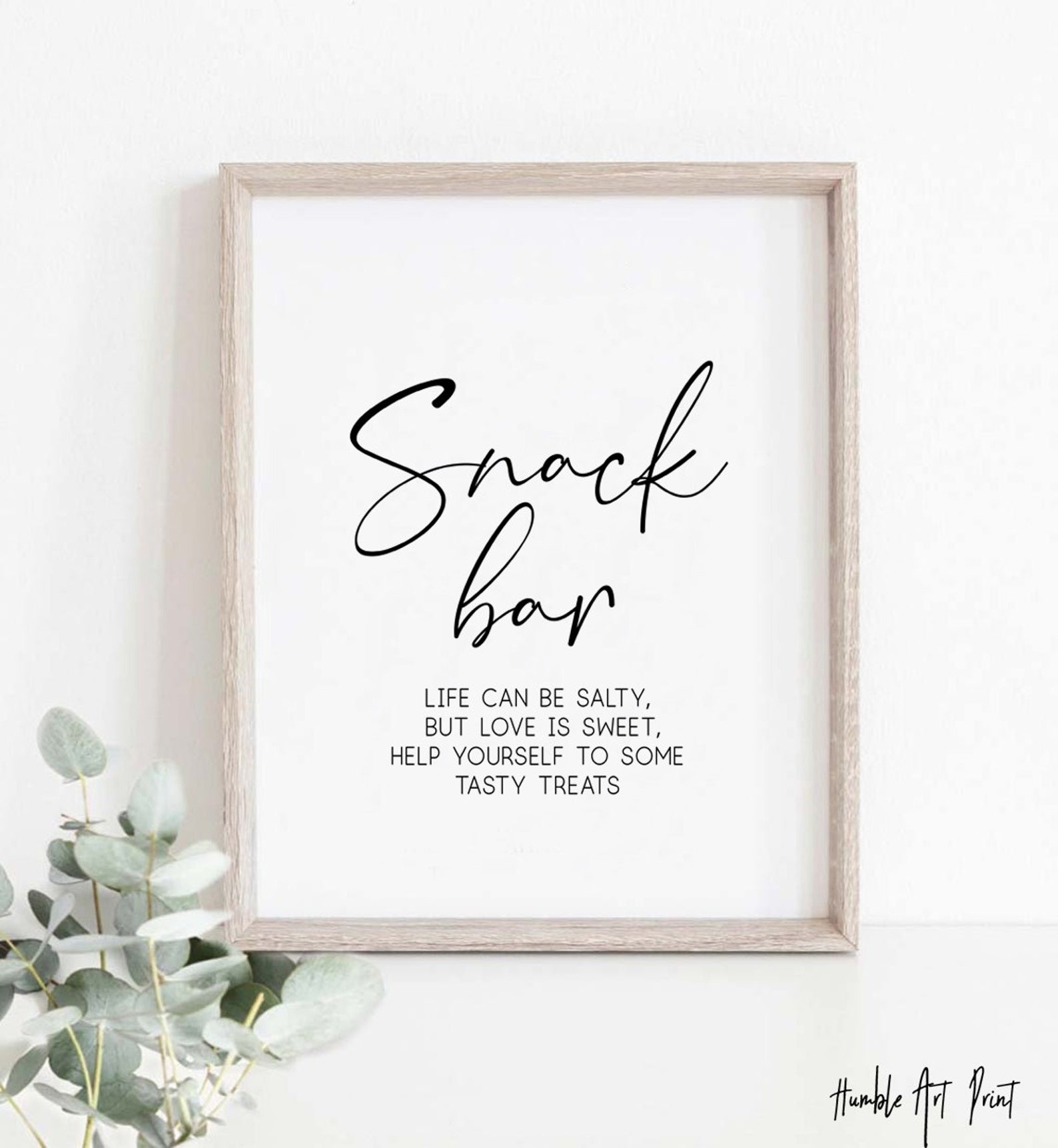 Snack Bar Sign Printable Snack Bar Sign Life Can Be Salty Etsy