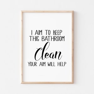 Set of 4 Bathroom Sign, Funny Bathroom Signs,funny Bathroom Prints ...