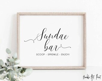 Sundae Bar Sign,Ice Cream Bar Sign,Dessert Table Sign,Dessert Bar Sign,Party Sign, Wedding Sayings,Ice Cream Sign, ,Ice Cream Printable sign