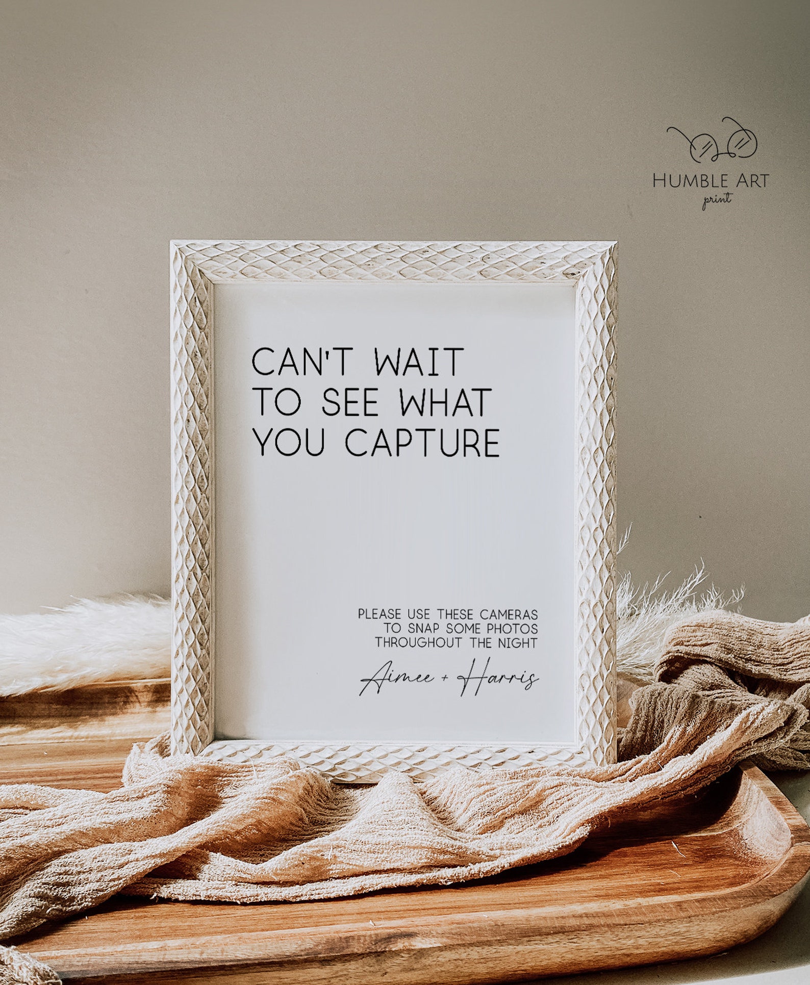 Wedding Disposable Camera Template Sign Can't Wait to See Etsy