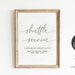 Shuttle Service Printable, Minimalist Table Sign, Wedding Transportation Bus Sign Shuttle ...
