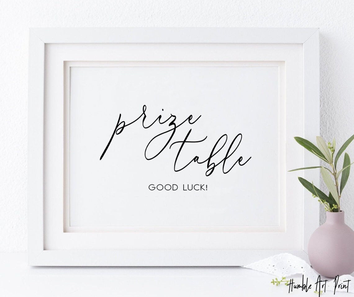 Prize Table Sign Prize Table Printable Bridal Shower Party - Etsy Canada