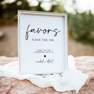 Favors Sign, Printable Please Take One Sign, Editable Take One Sign, Thank You Sign Template, Please Take One, Baby Shower Favors Editable
