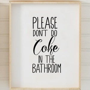 Funny Bathroom Prints ,set of 4 Bathroom Sign,funny Bathroom Signs ...