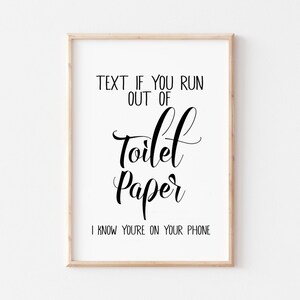 Set of 4 Bathroom Sign, Funny Bathroom Signs,funny Bathroom Prints ...