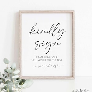 Kindly Sign First Key Control Kindly Sign Our Guestbook , Well Wishes Sign,printable Guest Book Sign ...