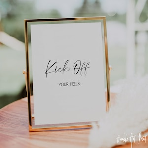 Kick Off Your Heels Sign, Dancing Shoes print, Wedding Dancing Shoes Sign, Wedding Dance Floor Sign, Dancing Shoes Wedding, Flip Flop Basket