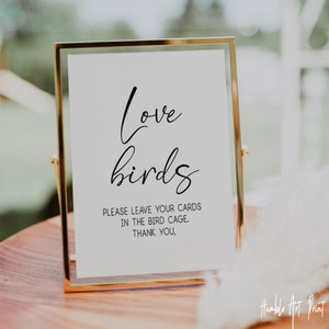 Wedding Birdcage Sign,Leave Card In Bird Cage ,Birdcage Card Sign, Wedding Birdcage Card Holder, Wedding Card Holder Sign, Lovebirds Wedding