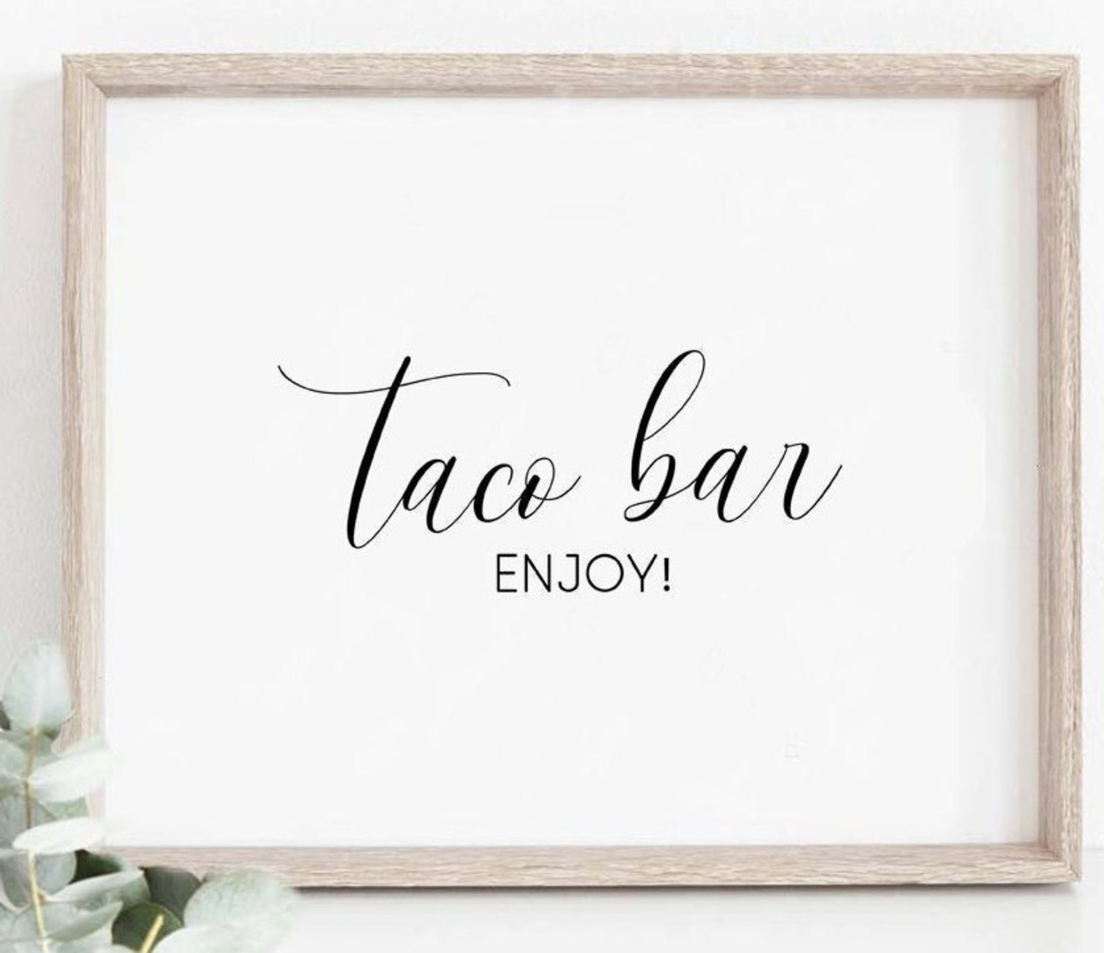 Taco Bar Sign Taco Bar Sign Printable Wedding Taco Bar Food - Etsy