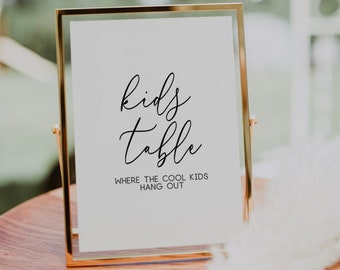 Kids Table Wedding Signs ,Kids Table Sign, Wedding Table Signs ,Wedding Kids Table, Wedding Printables, ,Reception Sign, Wedding Decor