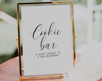 Cookie Bar Sign,Dessert Bar Sign,Wedding Signs,Cookie Table Sign,Printable Cookie Bar Sign, Wedding Cookie Sign, Wedding Reception Sign