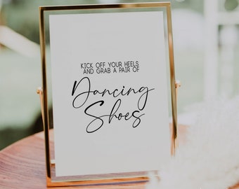 Wedding Dancing Shoes Sign, Kick Off Your Heels, Kick Off Your Heals Sign, Wedding Printables, Dancing Shoes, Wedding Signs, Wedding Prints