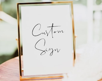 Custom Wedding Sign , Minimalist Wedding Sign ,  Wedding Sign, Template,  Wedding Signage, Wedding Sign,