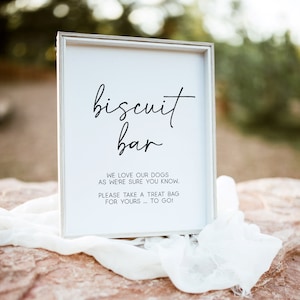 Wedding Dog Biscuit Bar Sign,Modern Pet Party Favor Wedding Sign,Wedding Favor Sign, Dog Treats Sign,Wedding Pets Bar Sign, Doggy Bag Treats