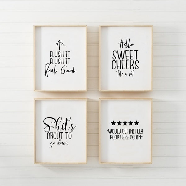 Funny Bathroom Signs - Etsy Canada
