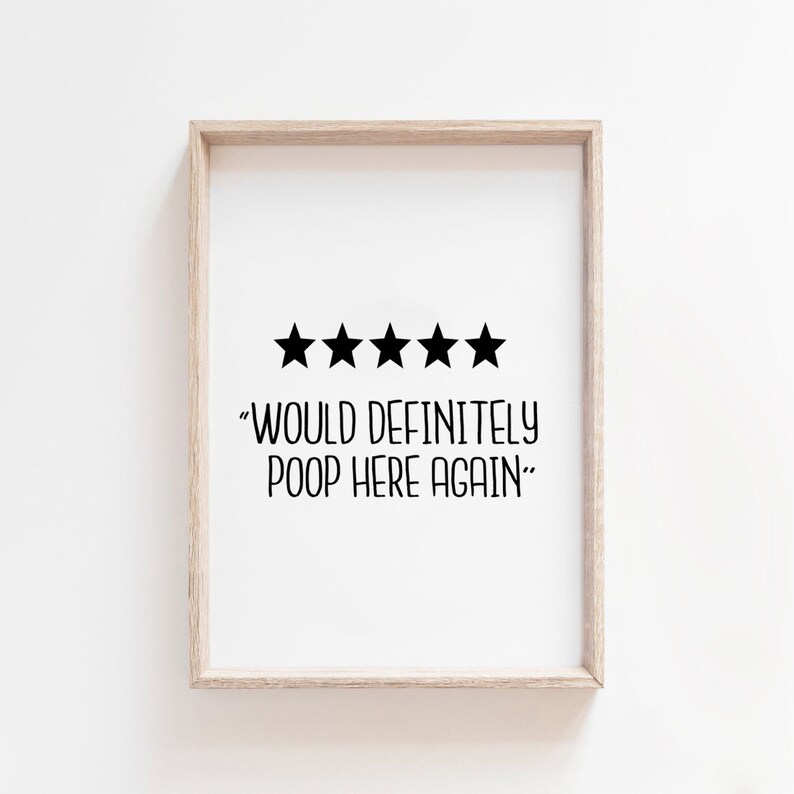 Juego de 4 letreros de baño, letreros de baño divertidos, arte de pared de baño, letreros de baño imprimibles, juego de impresiones de baño, impresiones de baño divertidas imagen 5