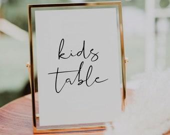 Kids Table Sign, Kids Table Wedding Signs ,Wedding Kids Table, Wedding Table Signs , Wedding Printables, Reception Sign, Wedding Decor