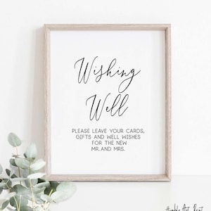 Wishing Well Wedding Sign, Wishing Well, Wedding Signs, Wishing Well Sign, Kaarten en Geschenken Teken, Laat uw wensen achter, Bruiloftsreceptie