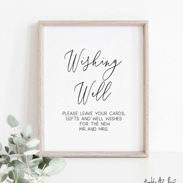 Wishing Well Wedding Sign, Wishing Well, Wedding Signs, Wishing Well Sign, Cards And Gifts Sign,Leave Your Well Wishes, Wedding Reception