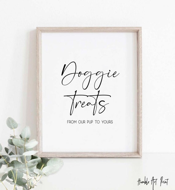 Doggie Treats Sign, Doggie Bags Sign, Wedding Dog Treats Sign