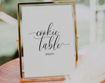 Cookie Bar Wedding Signs, Cookie Bar, Cookie Table Sign, Wedding Cookie Sign, Love Is Sweet Sign, Printable Cookie Bar Sign,Dessert Bar Sign